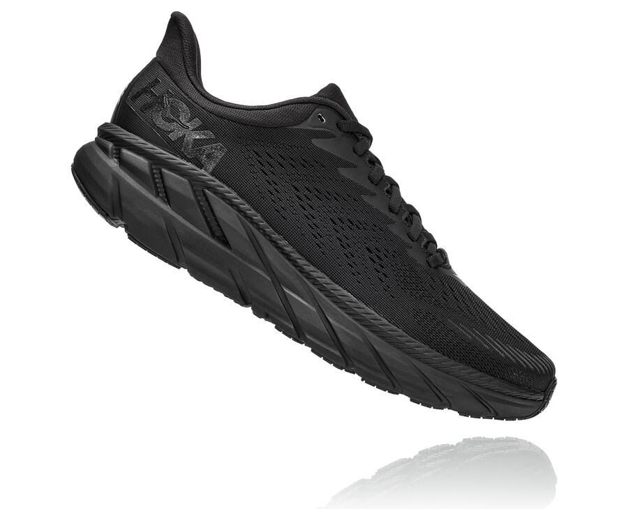 Tenis Hoka One One Hombre Negros - Clifton 7 - QHJB76281